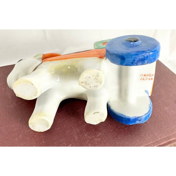 Ceramic Lusterware Goat Cart Pin Cushion | Japan | Lusterware | Goat Pin Cushion - Picture 6 of 9